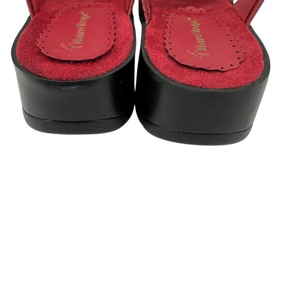 Baretraps Womens Olinda Red Leather Wedge Sandals Size 10M - Picture 8 of 12